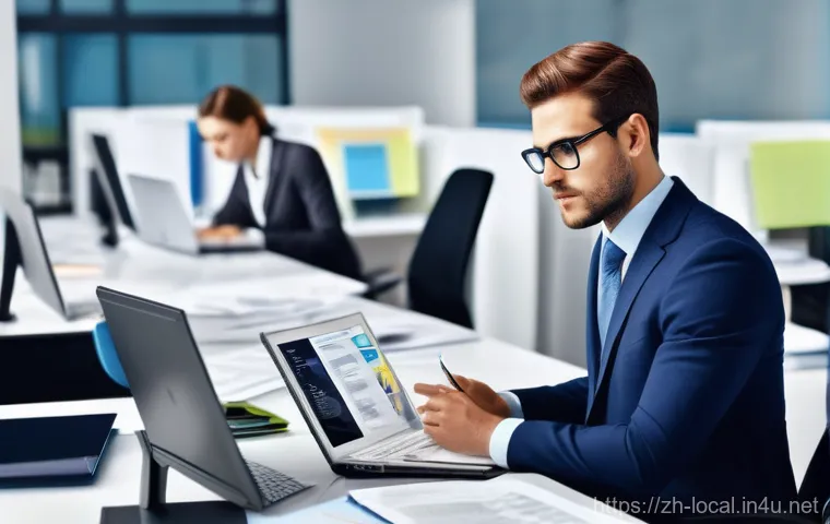 지방공무원 재직 중 석사 과정 병행법 - **Prompt:** A focused professional, in their late 20s or early 30s, dressed in smart business casual...