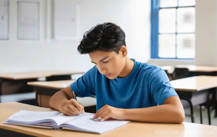 지방공무원 채용 절차 상세 가이드 - **Prompt:** A focused young adult (early 20s to early 30s, gender-neutral appearance) sitting at a m...