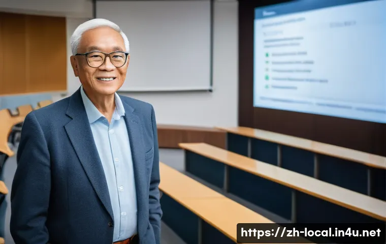 지방공무원 퇴직 후 강사로 전환 사례 - A distinguished retired civil servant in his late 60s, dressed in professional business casual attir...