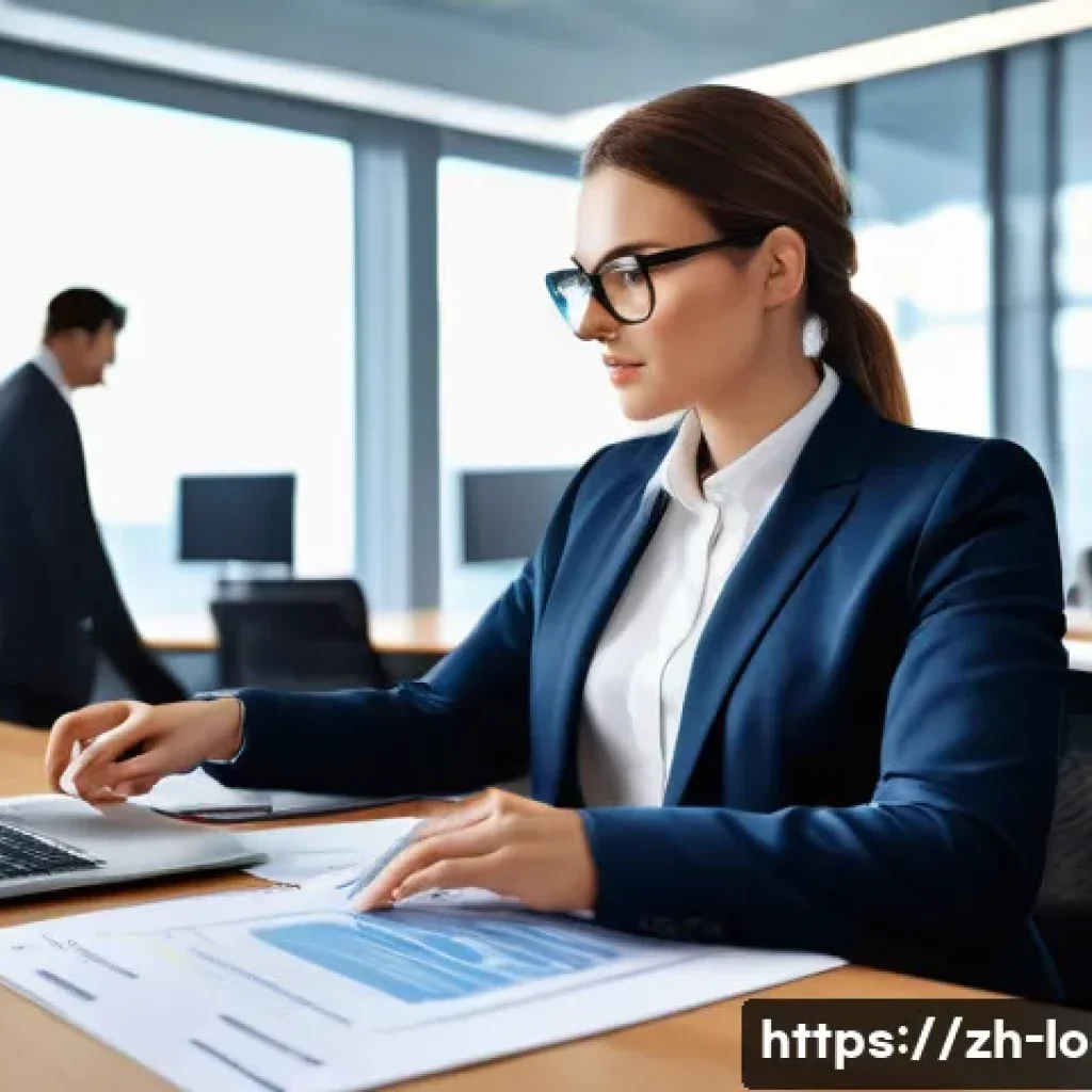 지방공무원 신규 채용 직렬 분석 - A modern government office scene showcasing an administrative management professional coordinating m...